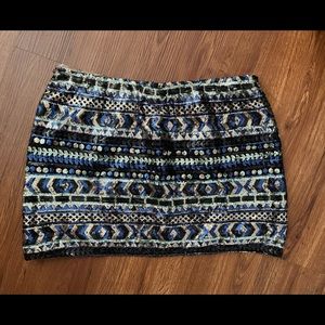 NWT Pink Owl Sequin Mini Skirt